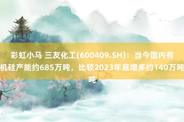 彩虹小马 三友化工(600409.SH)：当今国内有机硅产能约685万吨，比较2023年底增多约140万吨